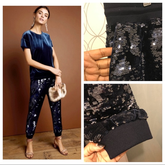 Anthropologie Pants - Anthropologie ETT TWA Sequin Joggers